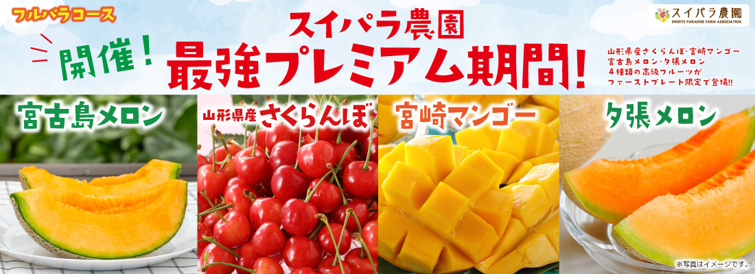 4種のプレミアムフルーツをファーストプレート限定で！
