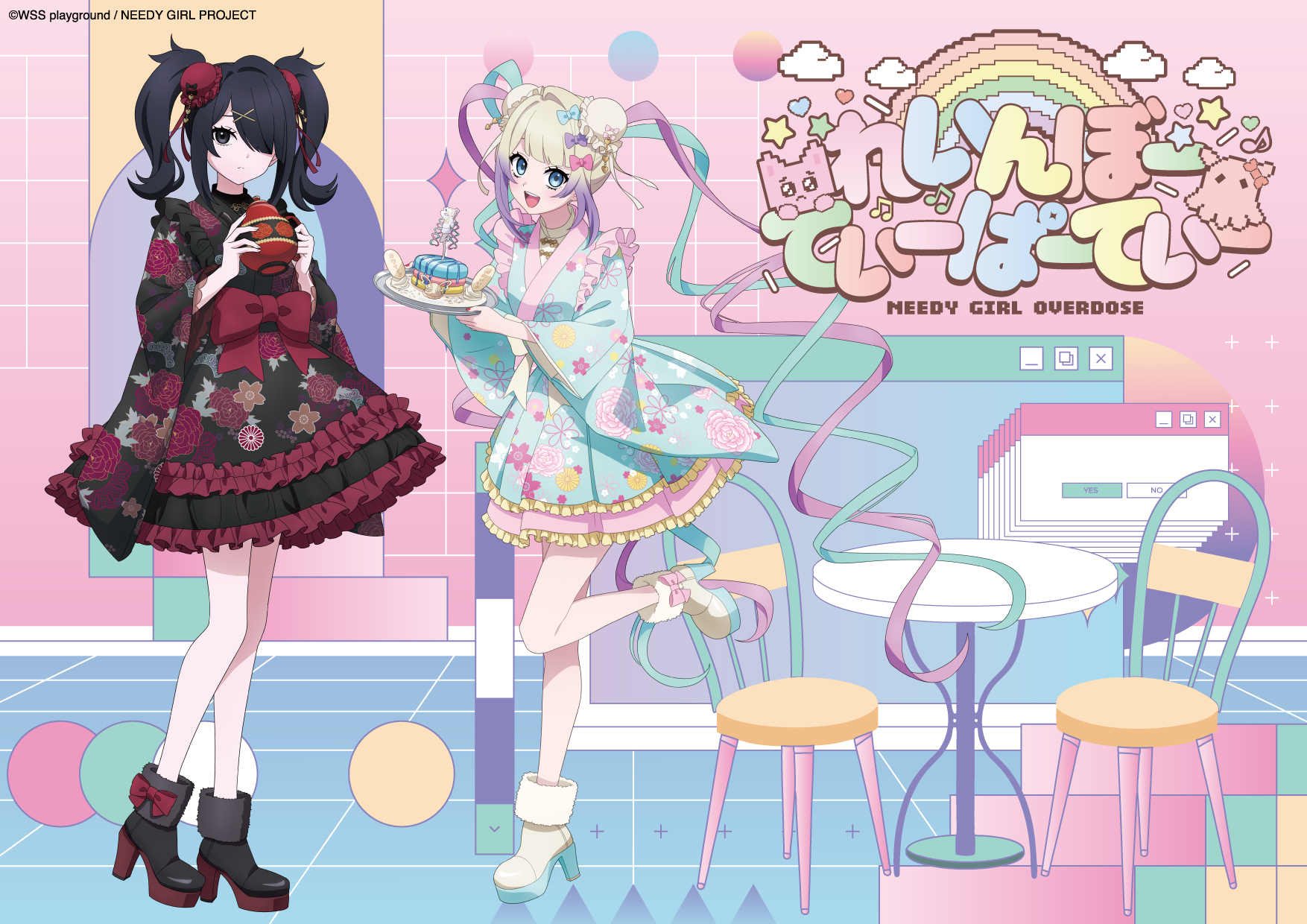 アニメ「NEEDY GIRL OVERDOSE」とのコラボレーションカフェ『れいんぼ 